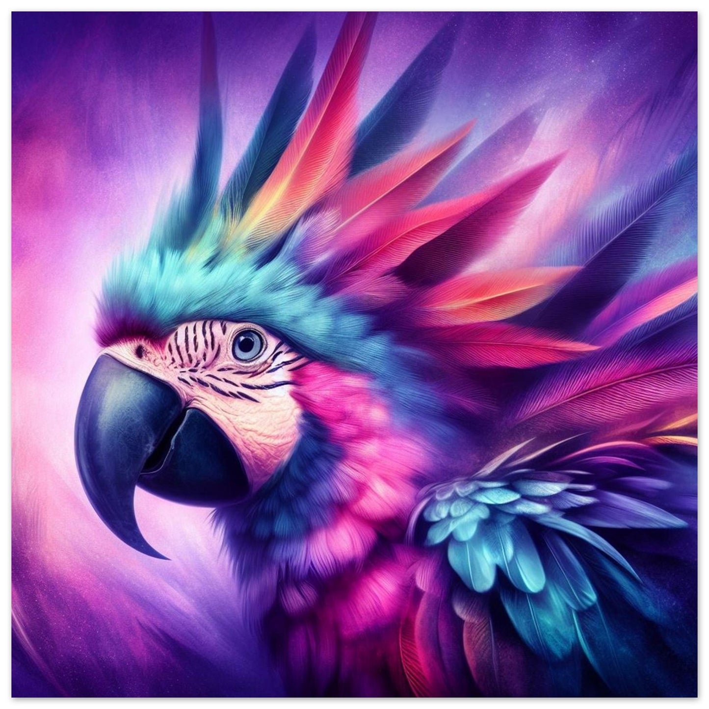 ---Affiche mate premium Funky Parrot