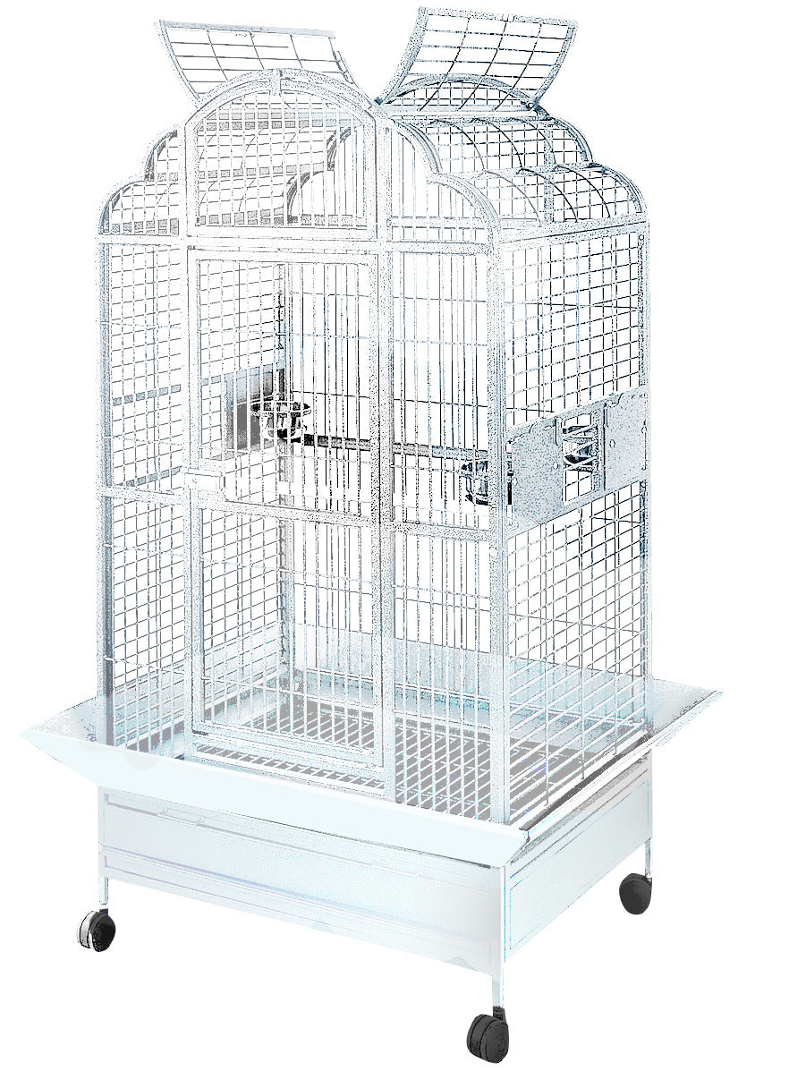 Cage perroquet Strong Emma Silvertone blanc 