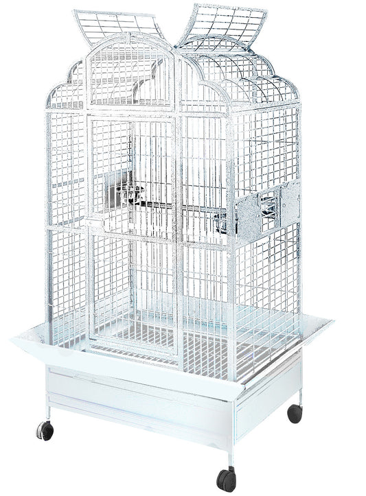 Cage perroquet Strong Emma Silvertone blanc 