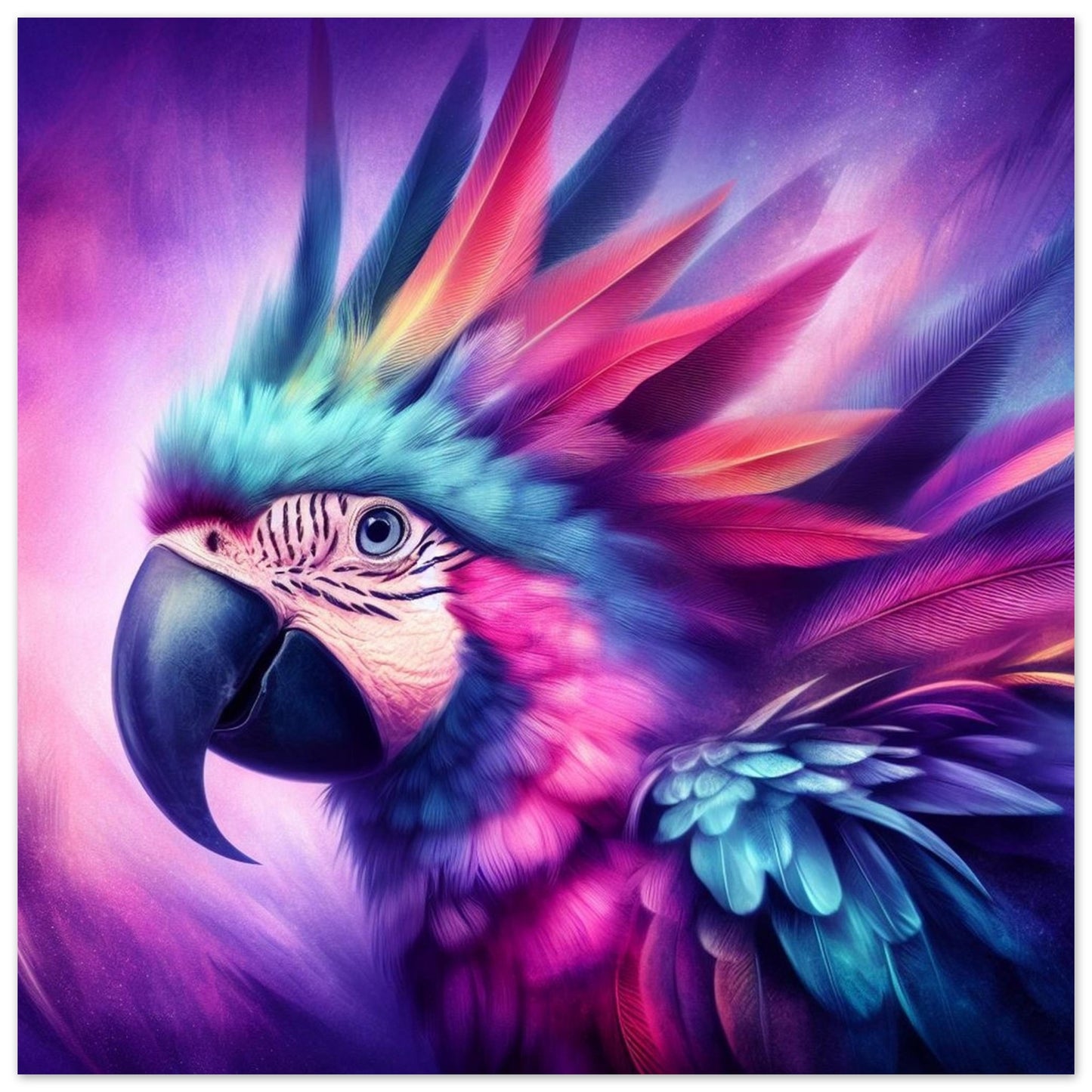 ---Affiche mate premium Funky Parrot